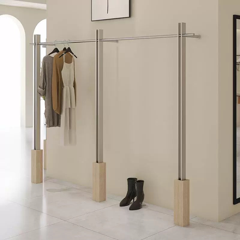 Minimalist Travertine Laminate Wall-Mounted Clothing Rack 1500L x 300W x 1800H CR100774