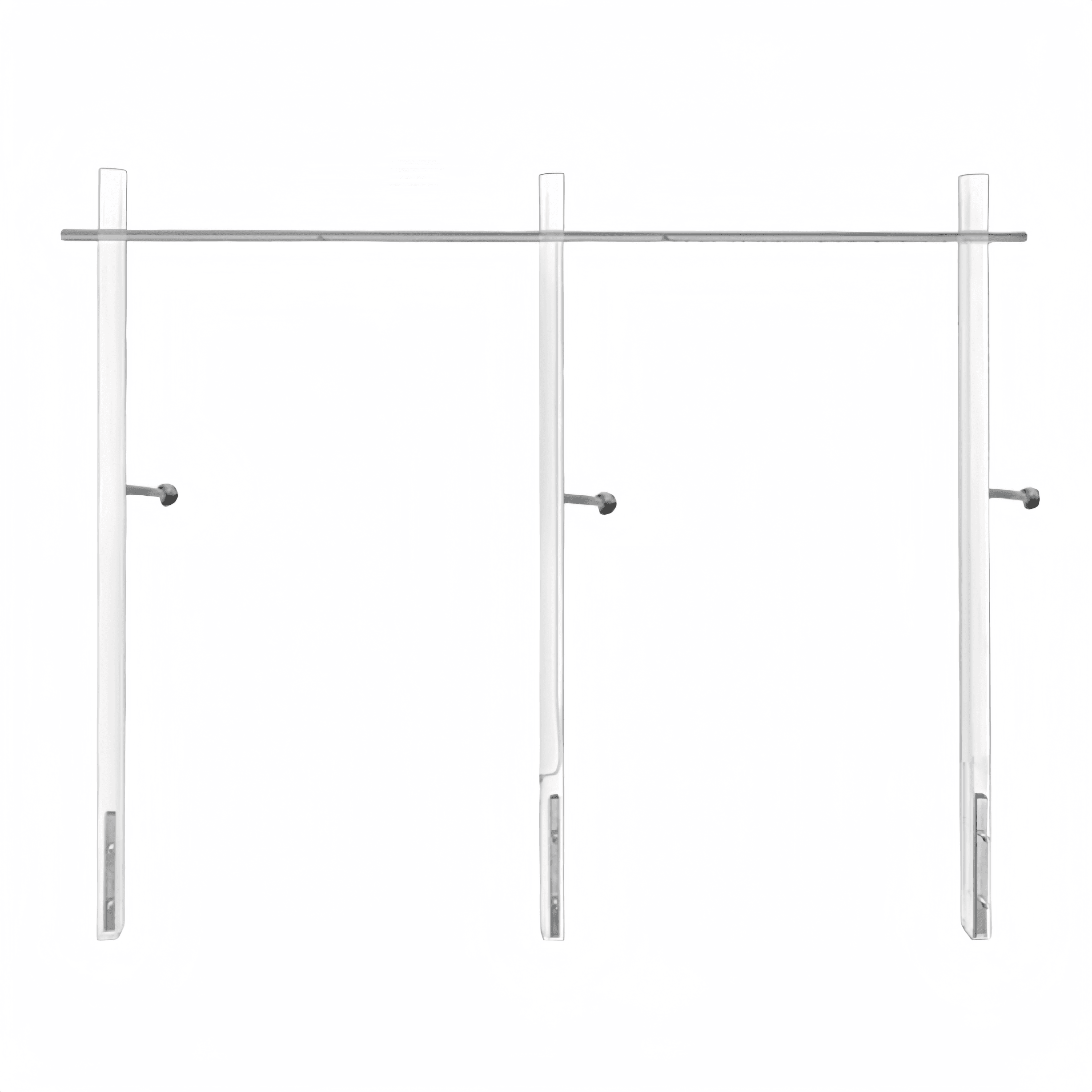 Two-piece Acrylic Wall-mounted Clothing Display Rack 3000L x 300W x 1800H CR100821 - Build Your Shops