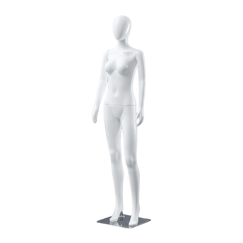 Plastic Full Body Pose 2 Female Mannequin with Stainless Steel Base FM110225 - Build Your Shops