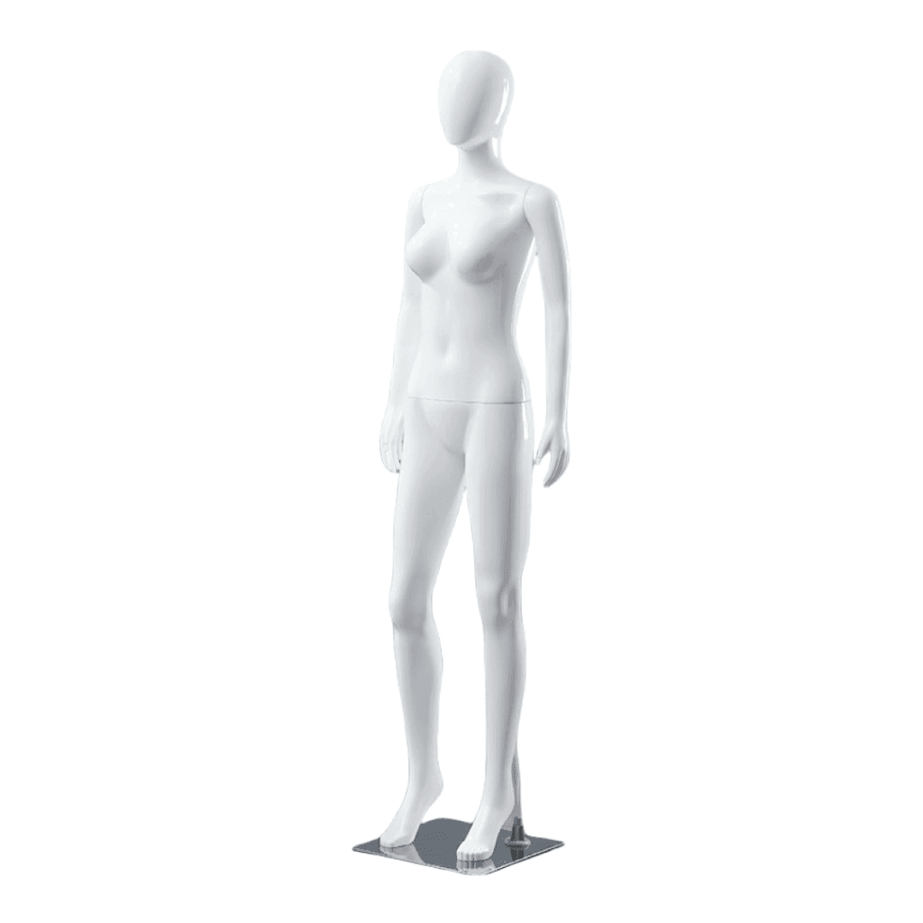Plastic Full Body Pose 3 Female Mannequin with Stainless Steel Base FM120225 - Build Your Shops