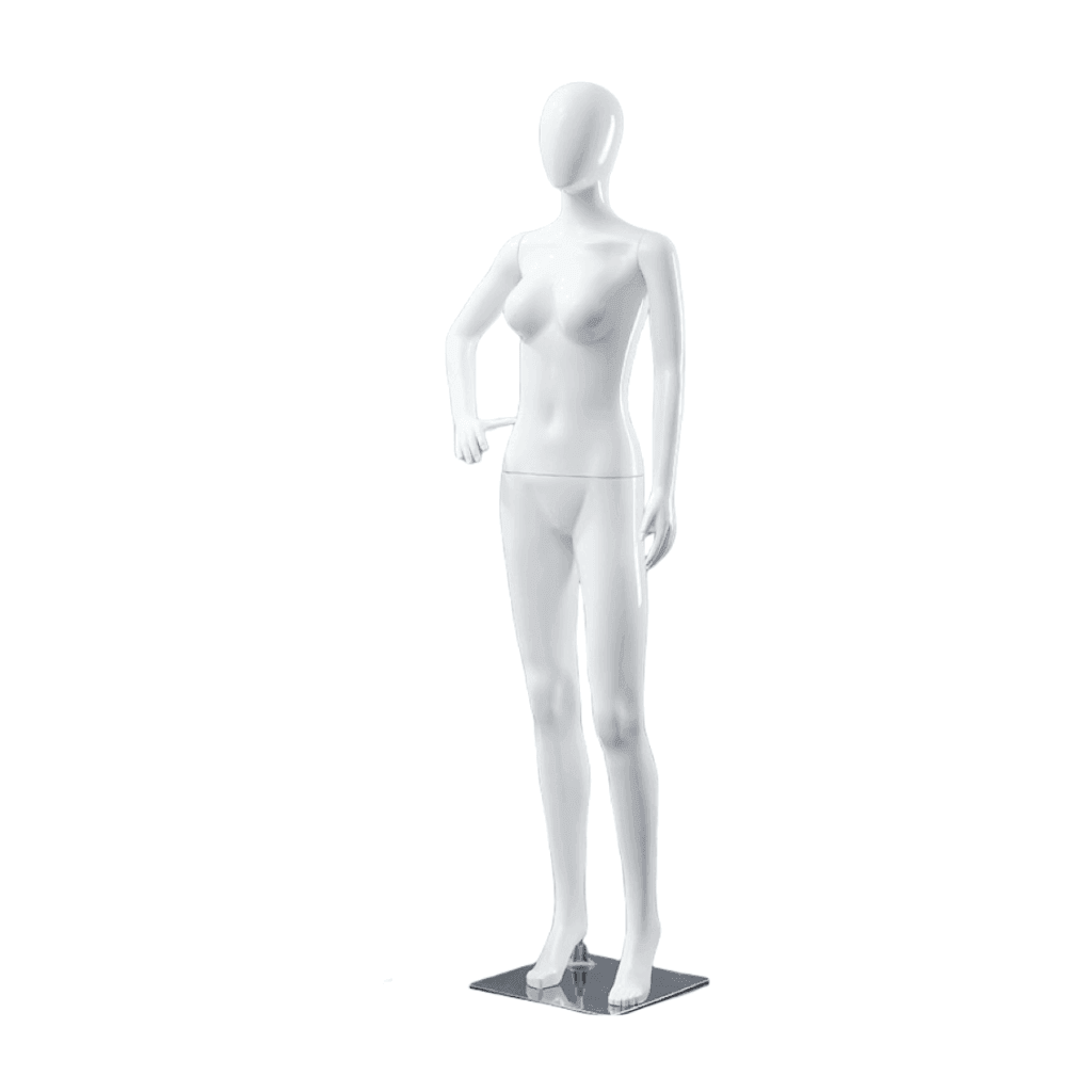 Plastic Full Body Pose 4 Female Mannequin with Stainless Steel Base FM130225 - Build Your Shops