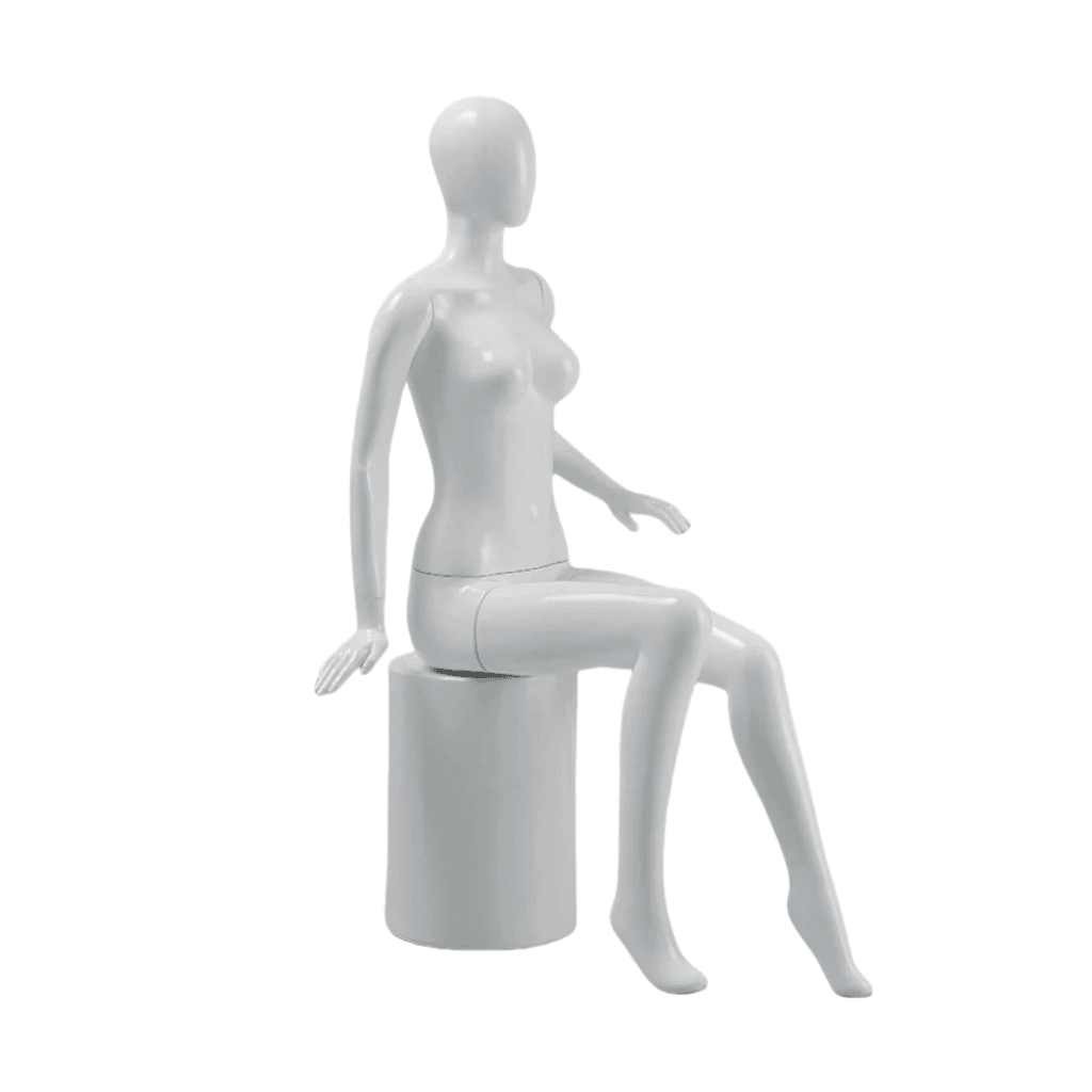Plastic Full Body Seating Pose Female Mannequin FM100299 - Build Your Shops