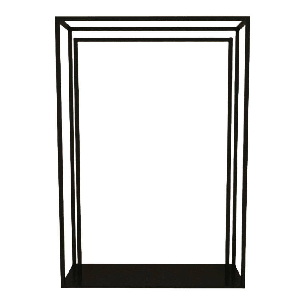 Stylish Black Freestanding Stainless Steel Clothing Rack 1200L x 400W x 2400H CR100365 - Build Your Shops