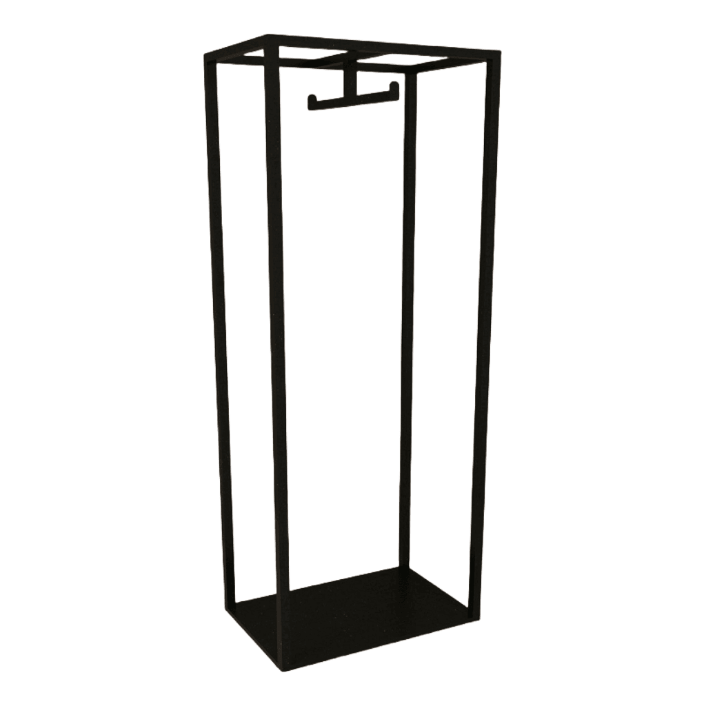 Stylish Black Clothing Display Rack 600L x 400W x 1800H CR120175 - Build Your Shops