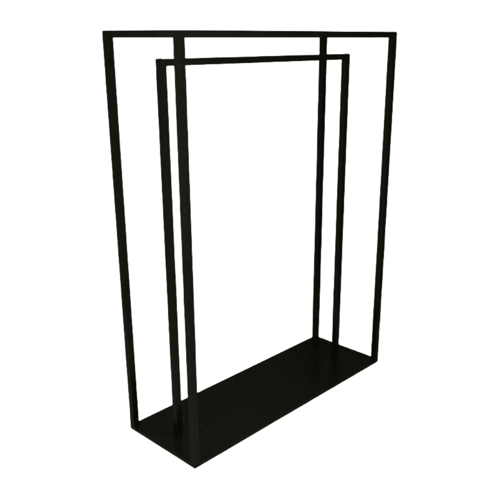Stylish Black Freestanding Stainless Steel Clothing Rack 1200L x 400W x 2400H CR100365 - Build Your Shops