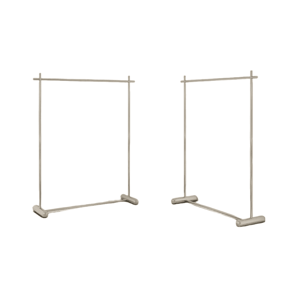 Silver Metal Clothing Rack With Painted Finish 1200L x 400W x 1500H CR100245 - Build Your Shops