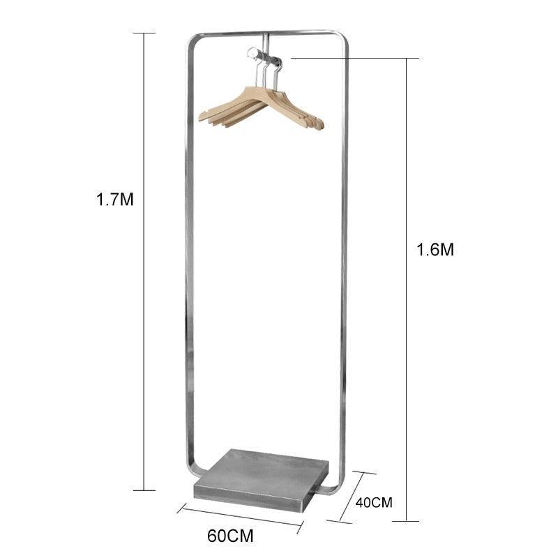 Stylish Silver Stainless Steel Clothing Display Rack 600L x 400W x 1700H CR140285 - Build Your Shops
