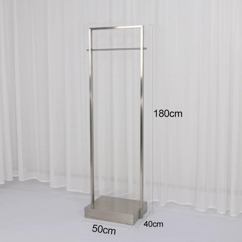 Stylish Silver Stainless Steel Clothing Display Rack 500L x 400W x 1800H CR130285 - Build Your Shops
