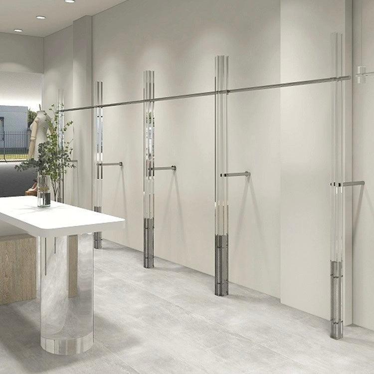 Two-piece Acrylic Wall-mounted Clothing Display Rack 3000L x 300W x 1800H CR100821 - Build Your Shops