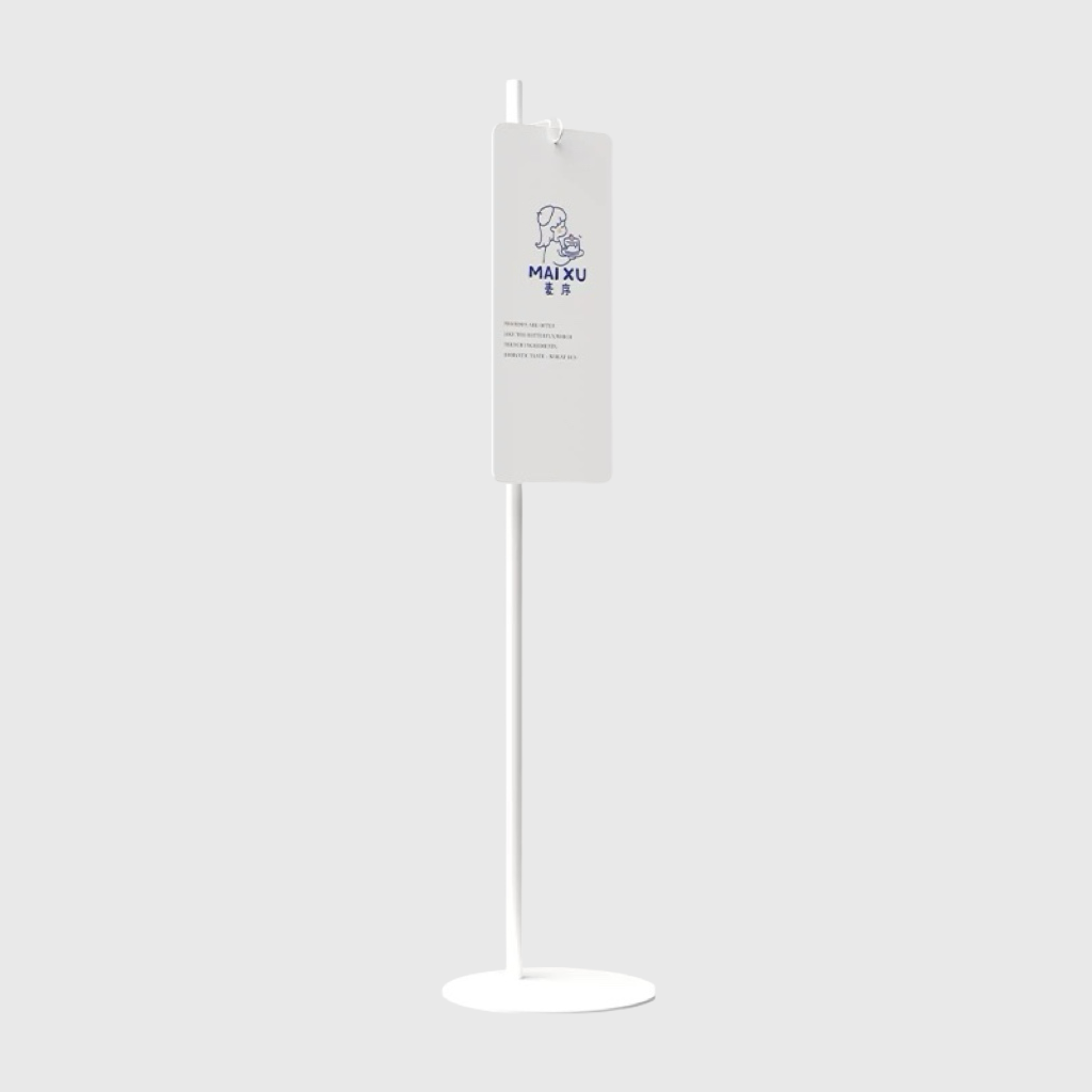 Creative Outdoor Freestanding Floor Sign in White 375L x 1600H SH100247