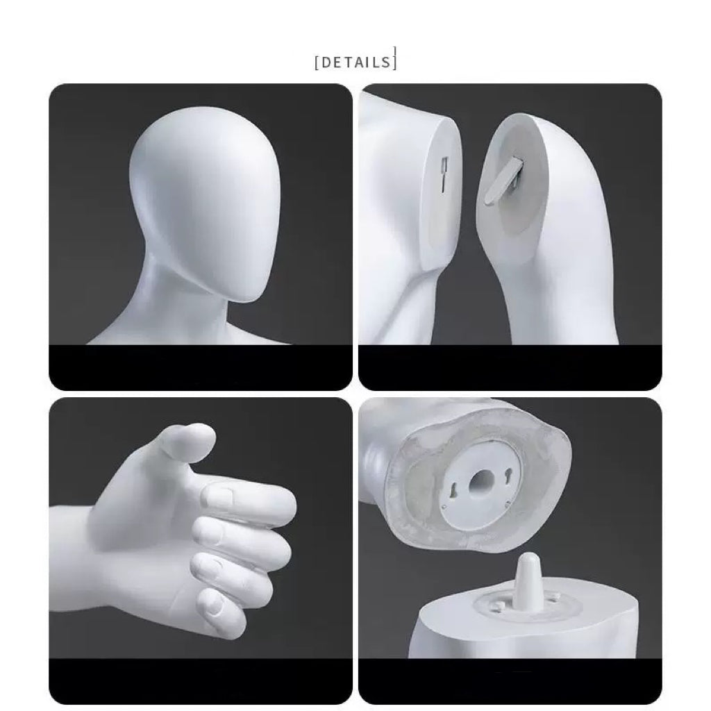 Fiberglass Dynamic Walking Pose Male Mannequin in White MM100527