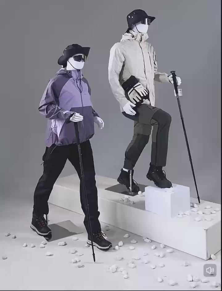 Fiberglass Dynamic Walking Pose Male Mannequin in White MM100527