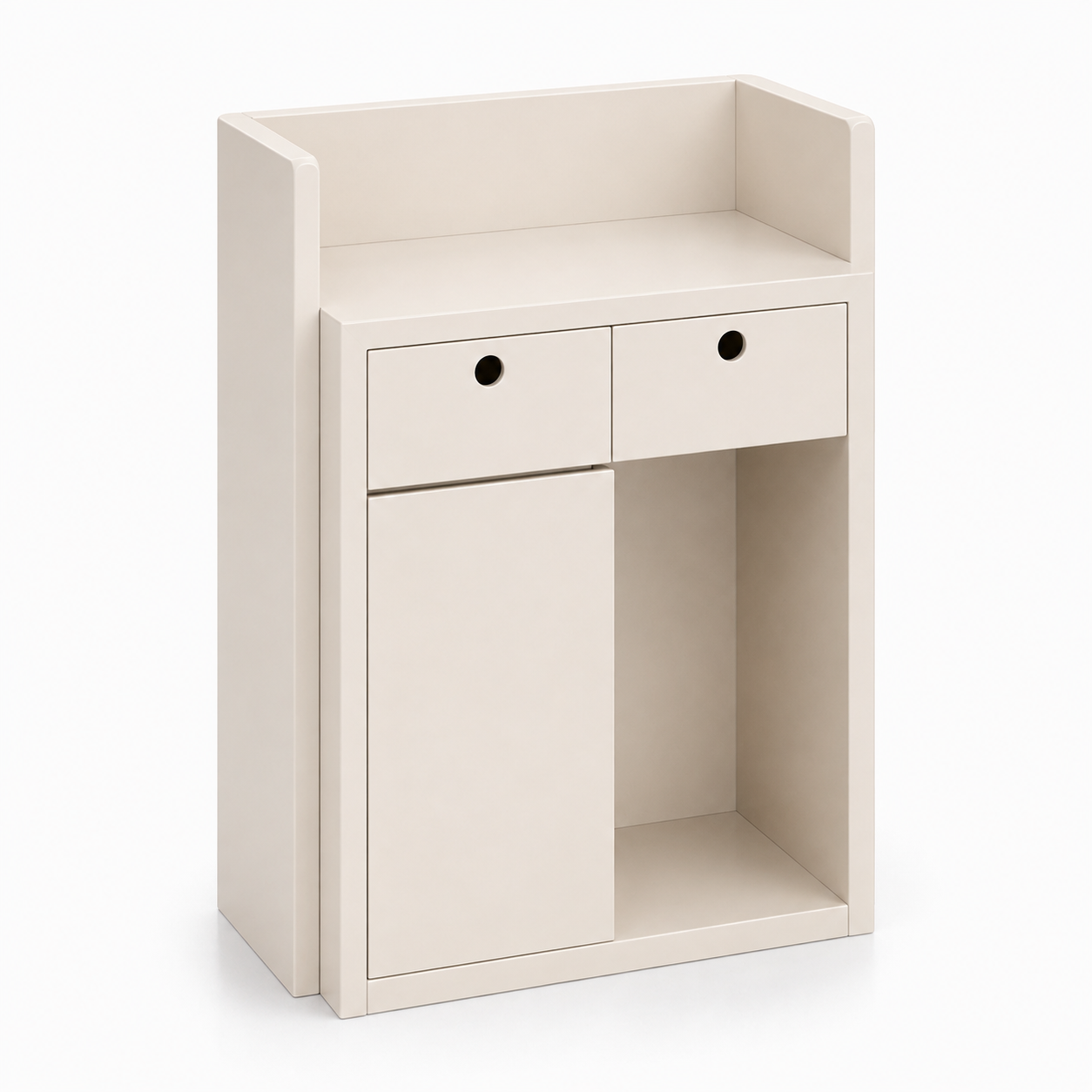 All-Cream-White Painted Compact Cashier Counter 800L x 500W x 1000H dpc111367
