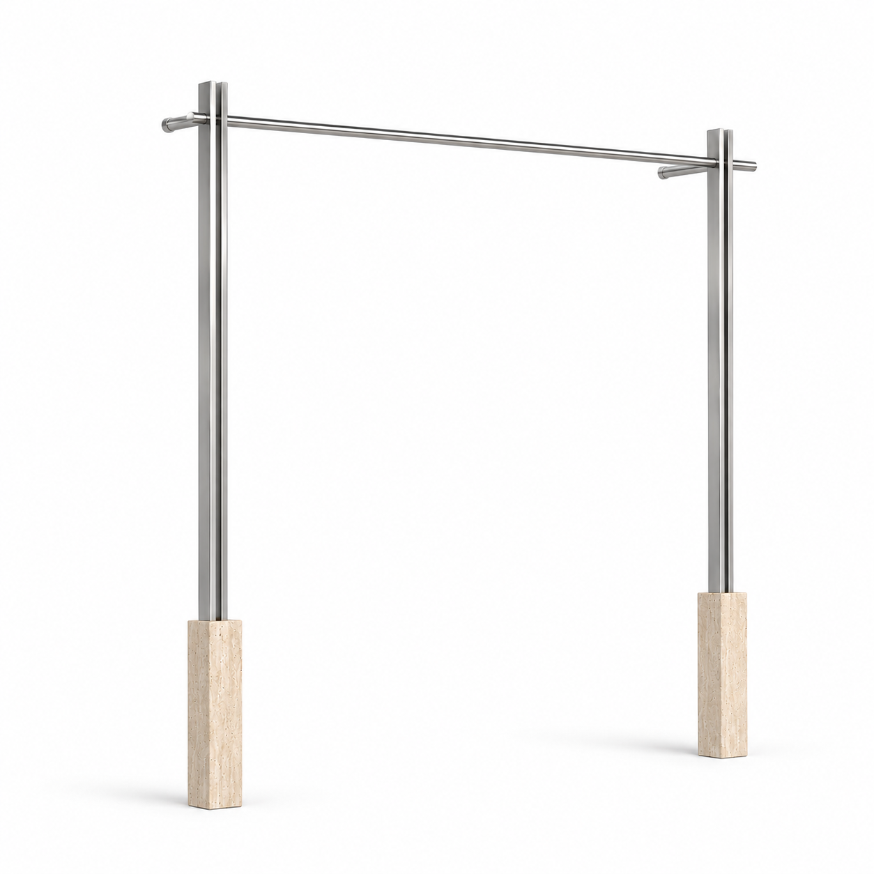 Minimalist Travertine Laminate Wall-Mounted Clothing Rack 1500L x 300W x 1800H CR100774