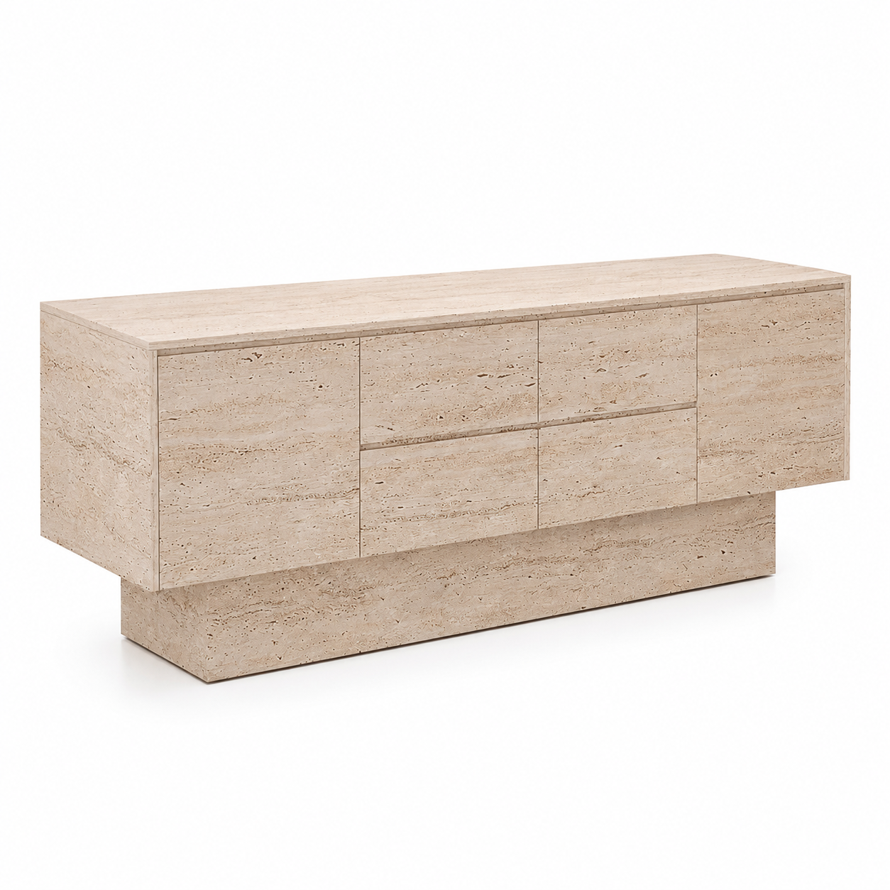 All-Travertine Veneer Retail Storage Display Cabinet 1400L x 600W x 800H dps103047