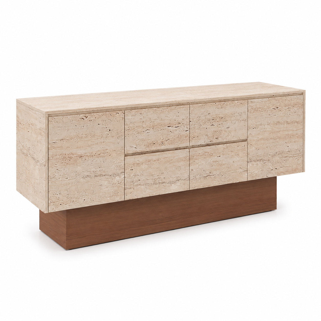 Travertine Veneer Storage Retail Display Cabinet 1400L x 600W x 800H dps102847
