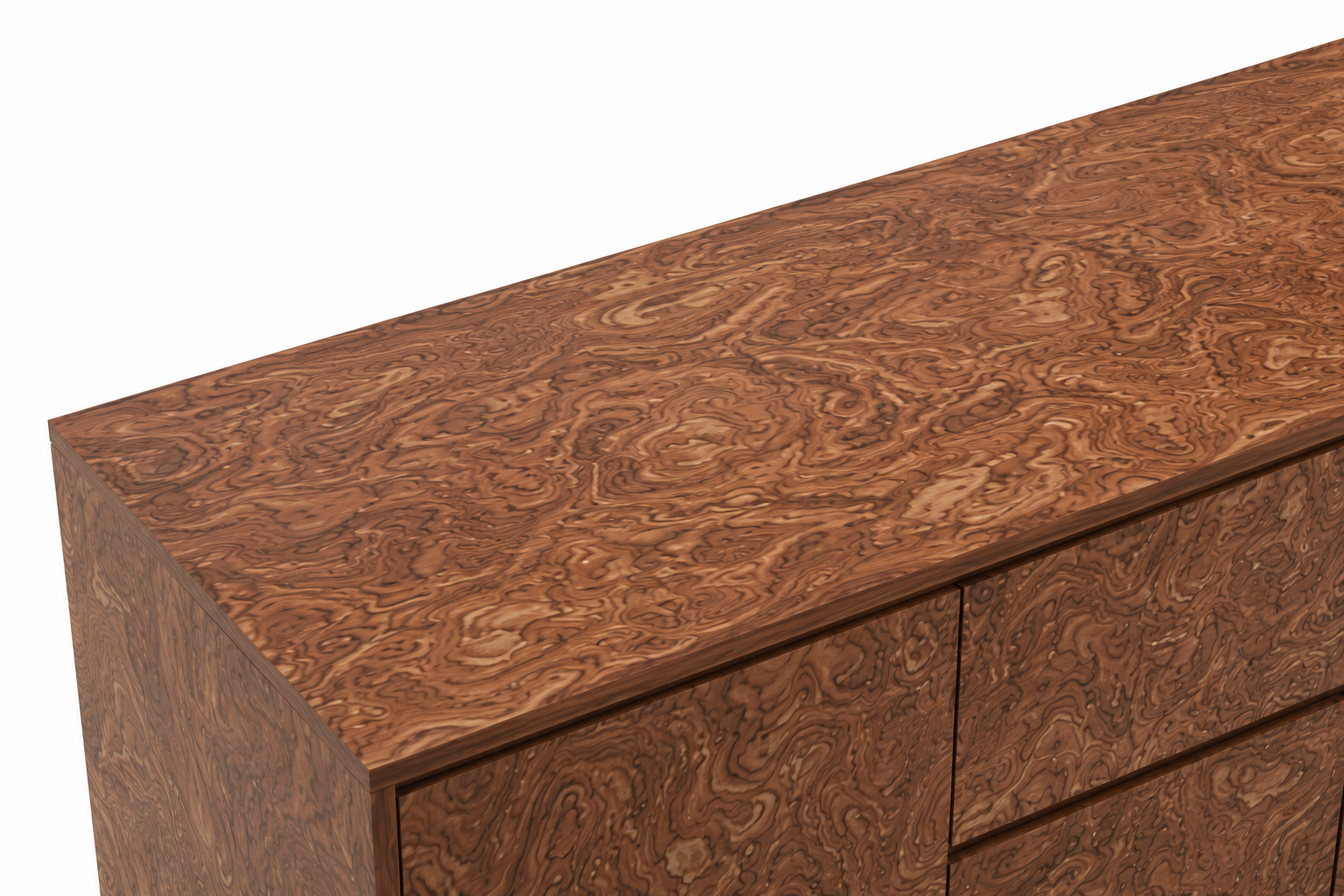 Burl Wood Veneer Retail Storage Display Cabinet 1400L x 600W x 800H dps102875