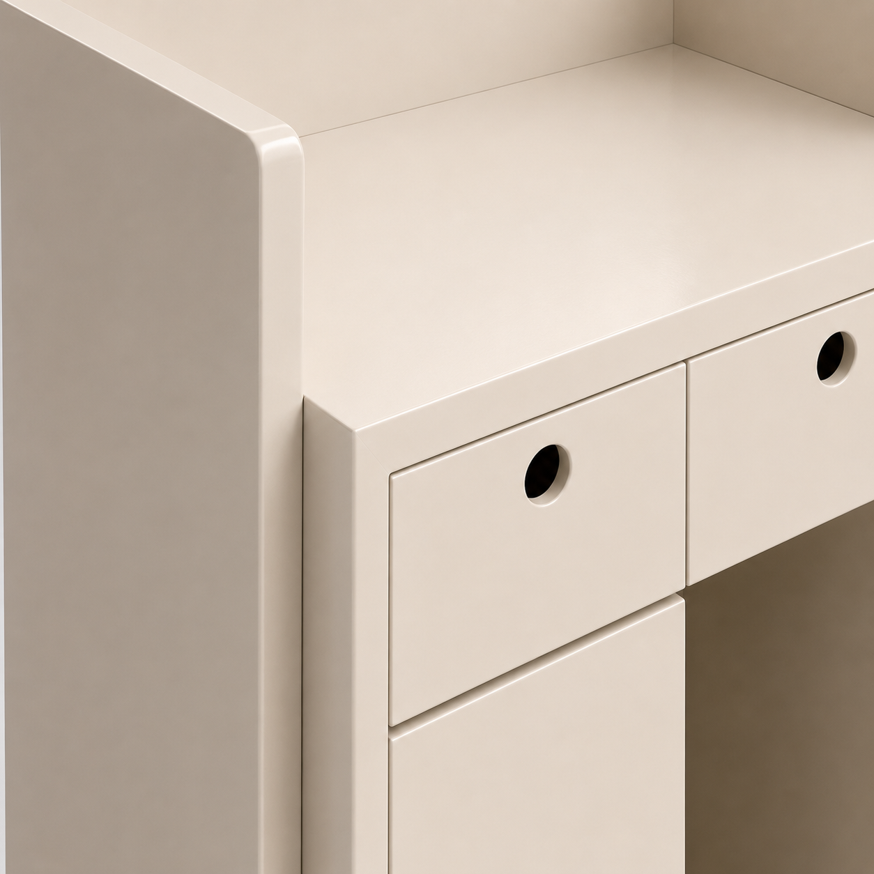 All-Cream-White Painted Compact Cashier Counter 800L x 500W x 1000H dpc111367