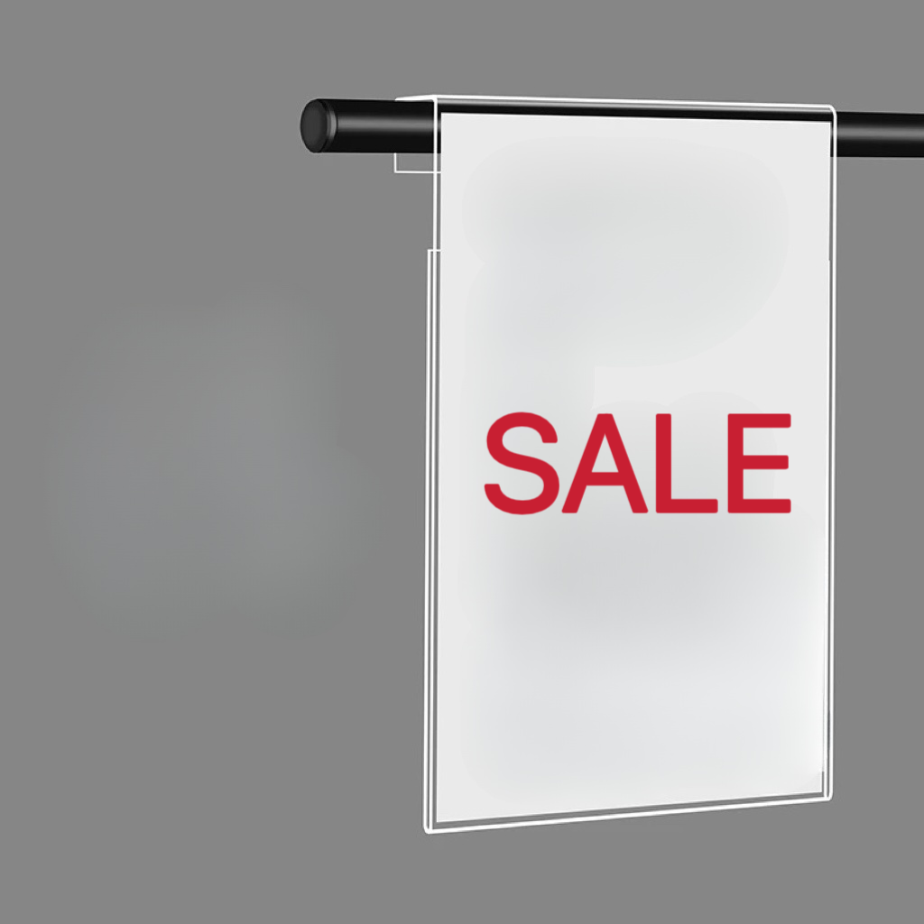Vertical A4 Acrylic Hanging Sign Holder 210L x 297W SH111645