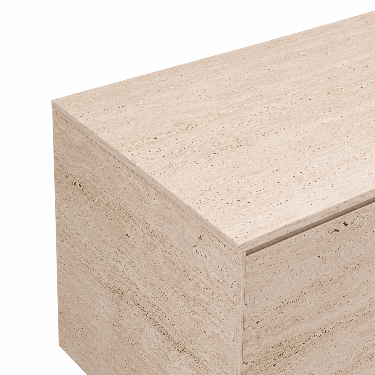 Travertine Veneer Storage Retail Display Cabinet 1400L x 600W x 800H dps102847