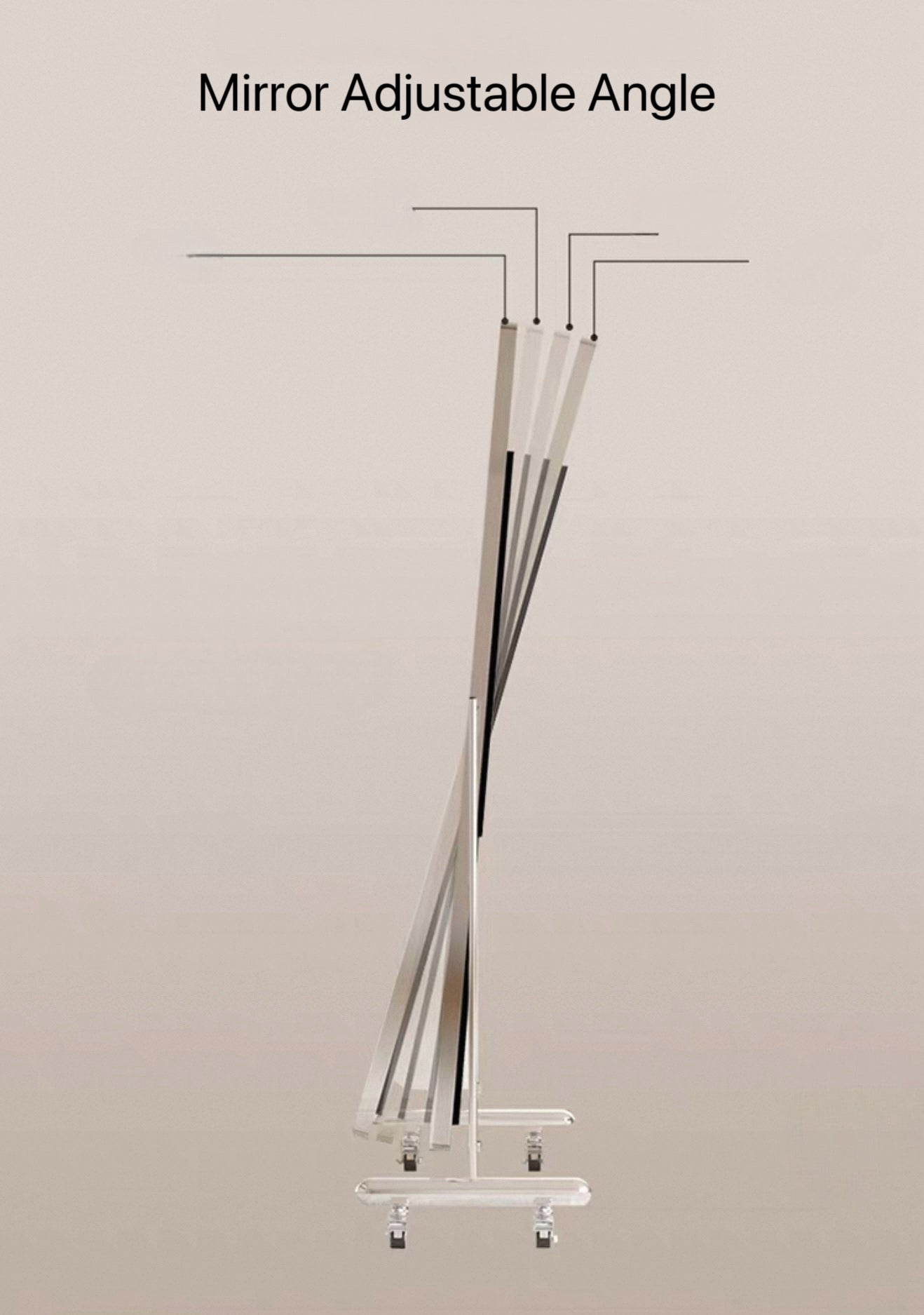 Oval-Shaped Mobile Full-Length Modern Dressing Mirror