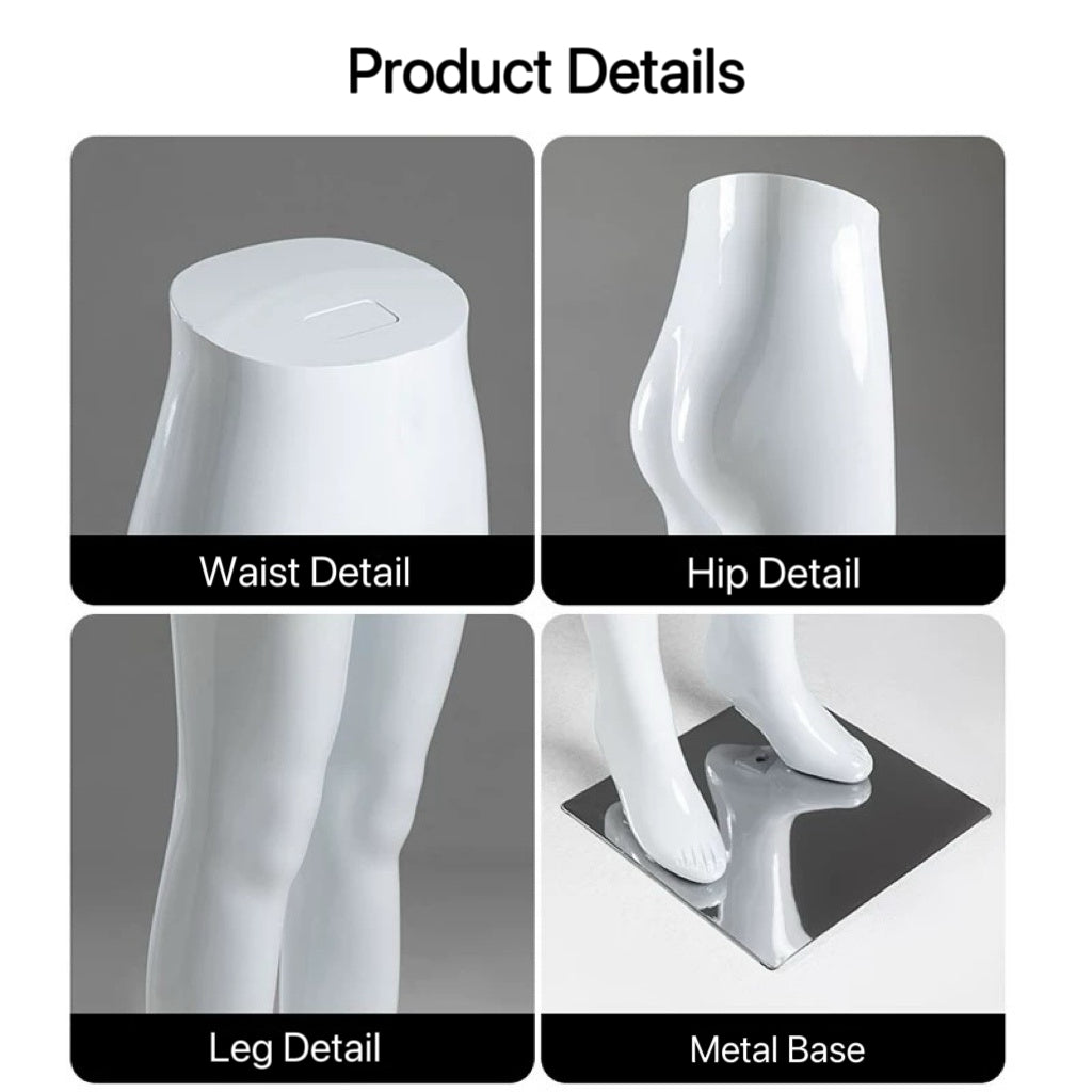 Fiberglass Male Lower Body Display Form in Black MM120284