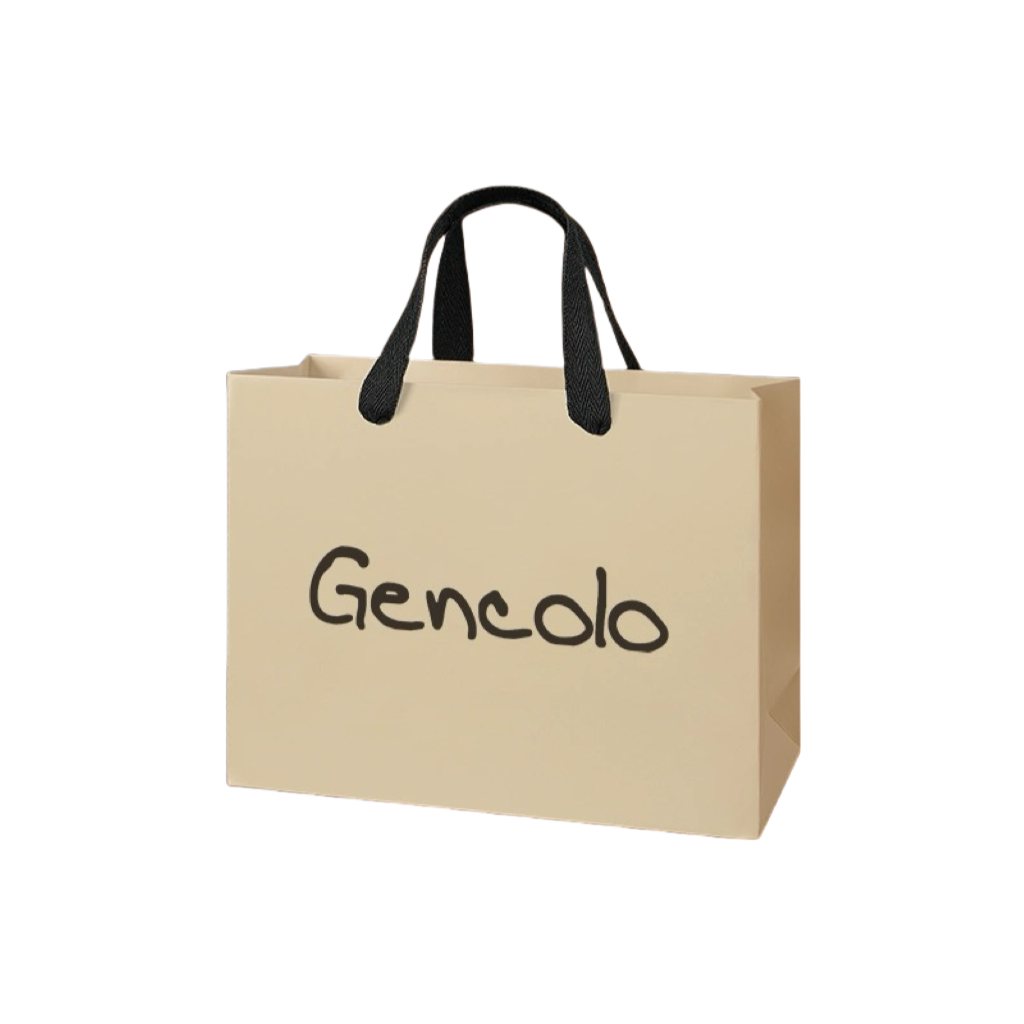 Stylish Yellow Paper Bag with Woven Handles in Medium 380L x 310H x 130W SPB130255