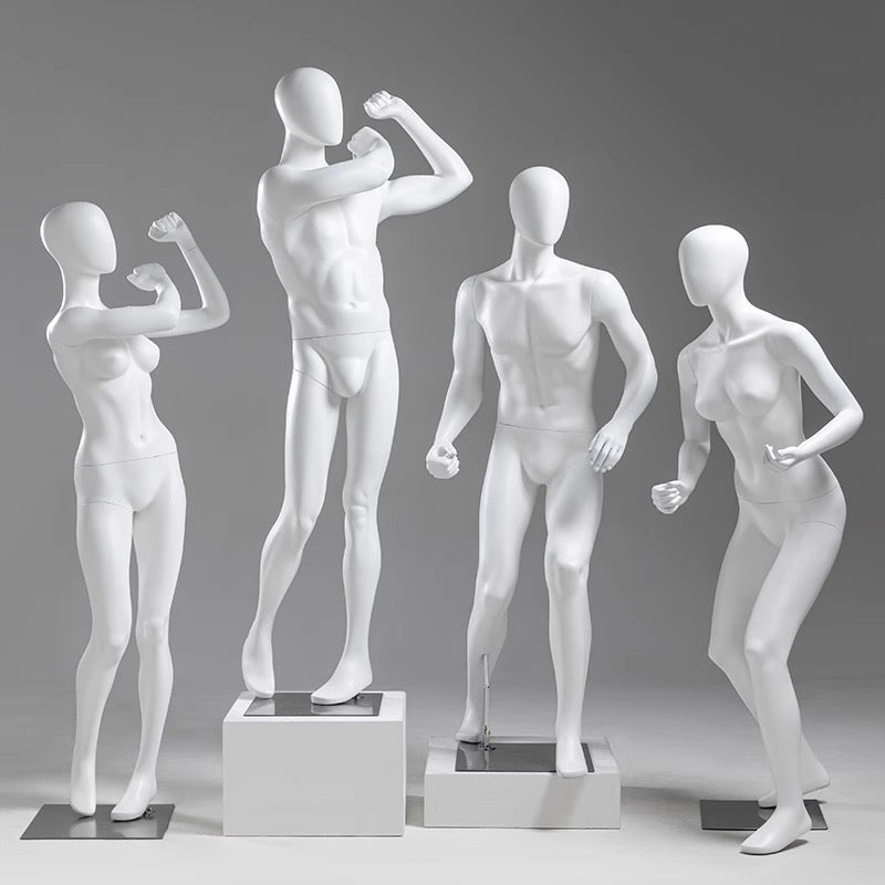 Fiberglass Full Body Male Mannequin in White MM120647
