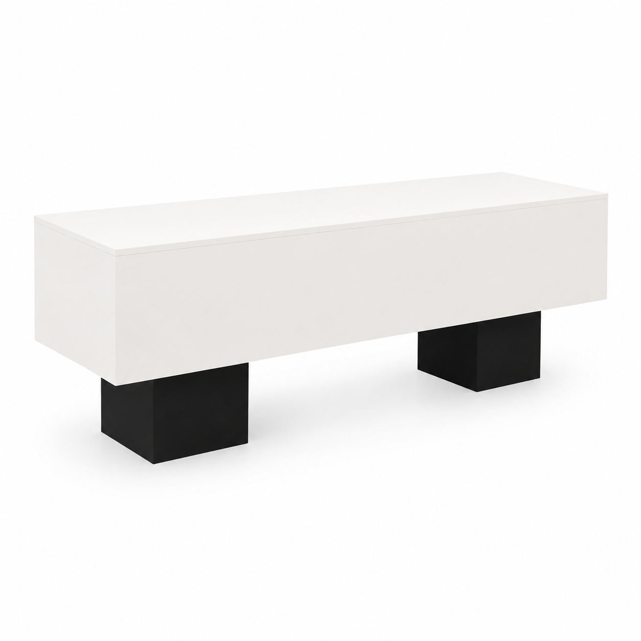 White Top and Black Legs All-Painted Retail Display Table 1400L x 600W x 750H dpt102354