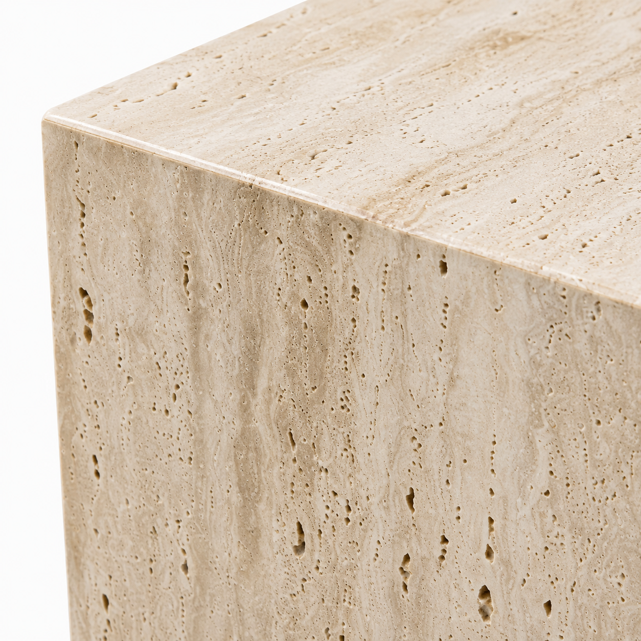 Natural Travertine Hollow-Core Square Display Pedestal 400L x 400W x 700H DPR101064