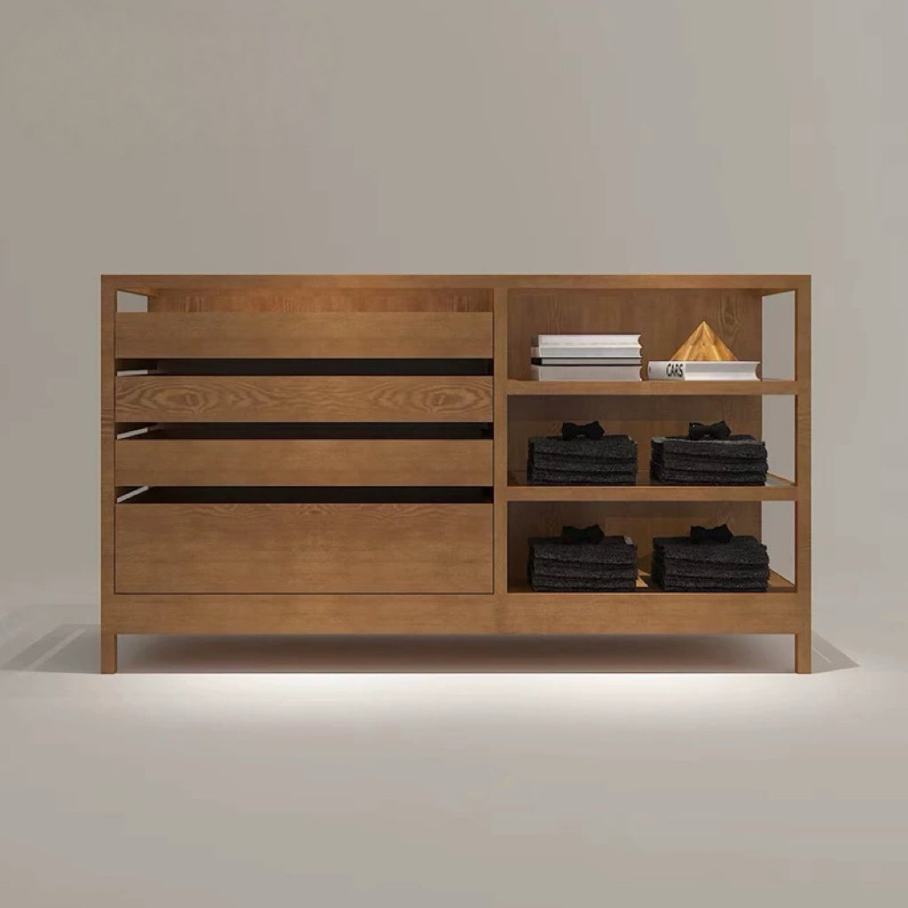 Wood Grain Storage Display Cabinet 1600L x 550W x 900H dps101845