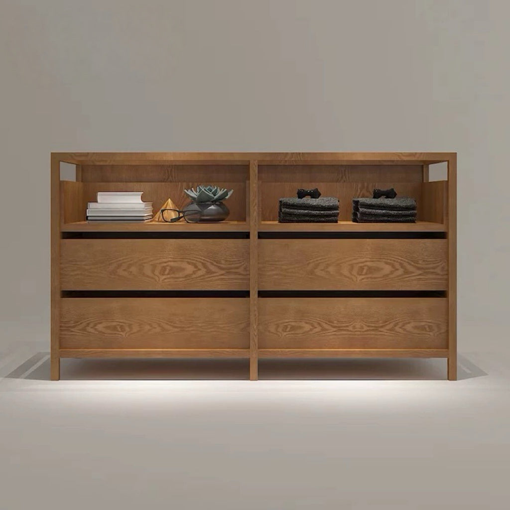 Wood Grain Storage Display Cabinet 1600L x 550W x 900H dps101868