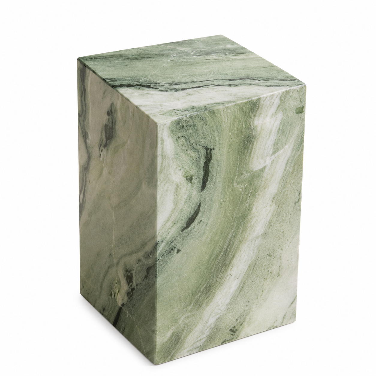 Natural Fantasy Green Marble Hollow-Core Square Display Pedestal 400L x 400W x 700H DPR111124