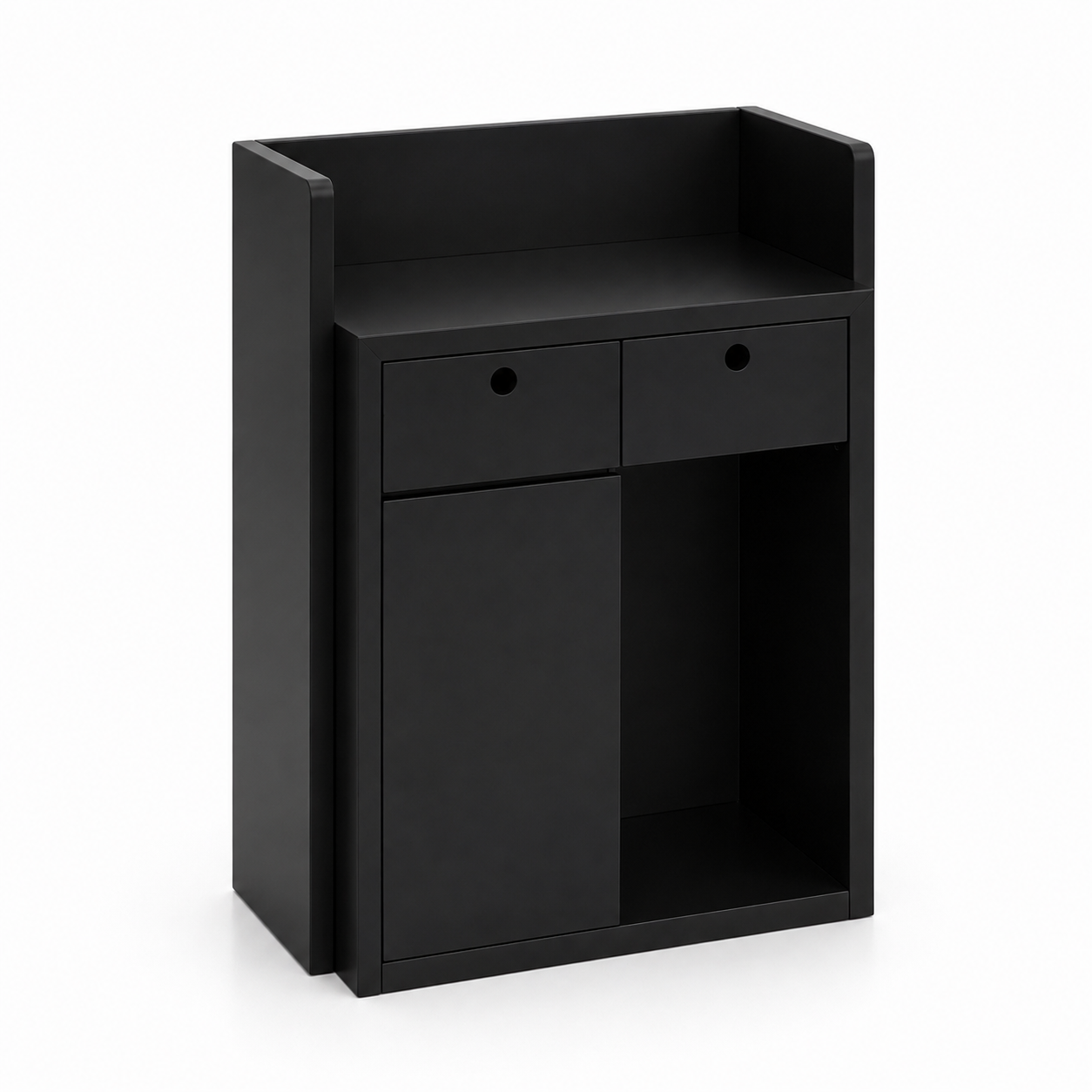All-Black Painted Compact Cashier Counter 800L x 500W x 1000H dpc101367