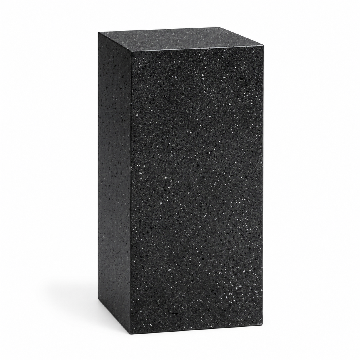 Natural Matte Black Travertine Hollow-Core Square Display Pedestal 400L x 400W x 700H DPR101124