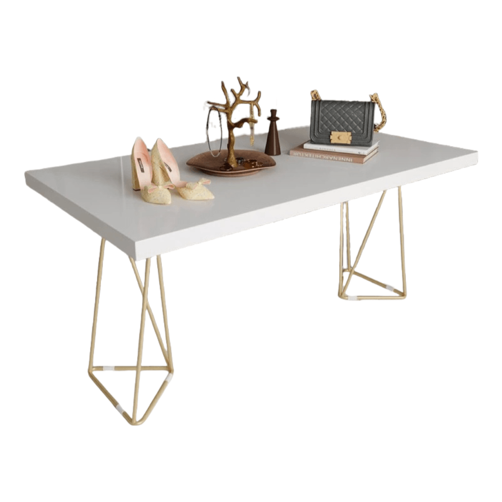 Fashion Retail Trestle Display Table in White dpt110375