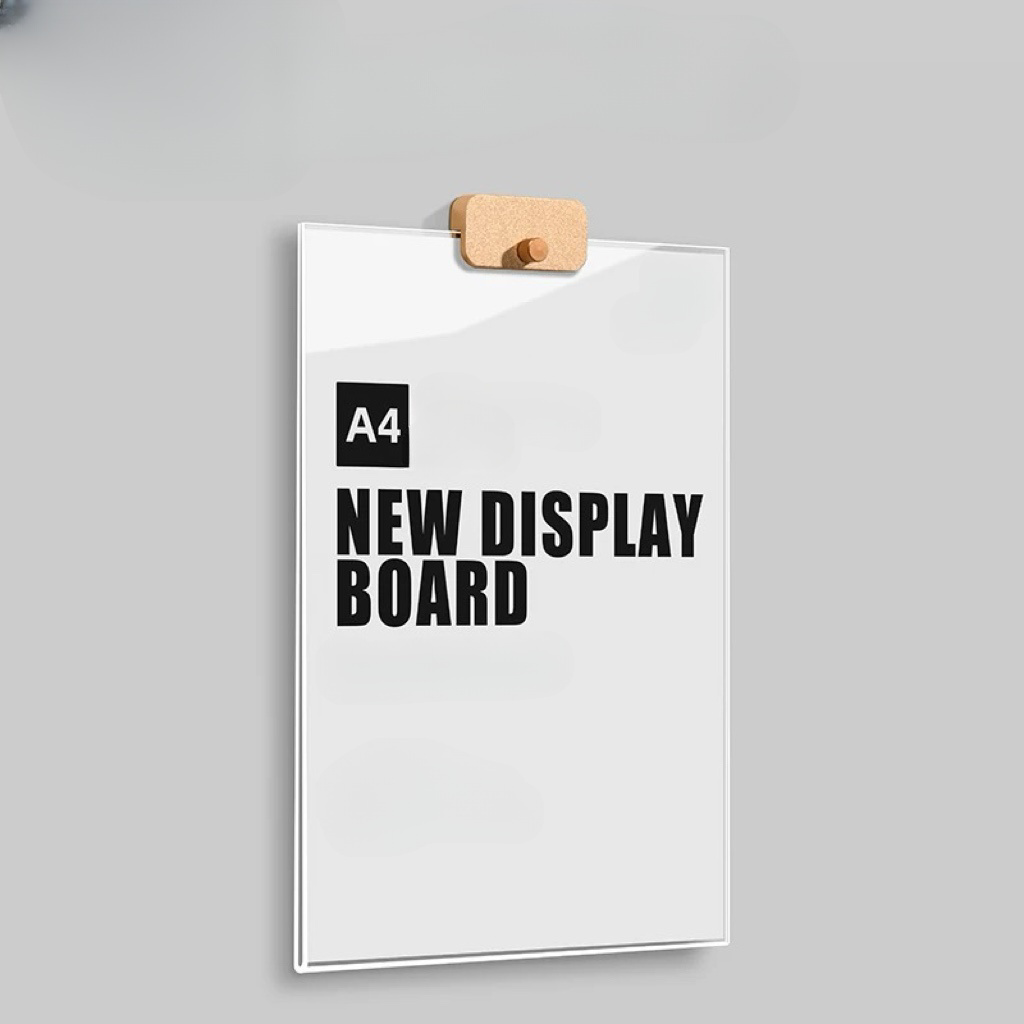 Vertical A4 Acrylic Adhesive Sign Holder 210L x 297W SH111965