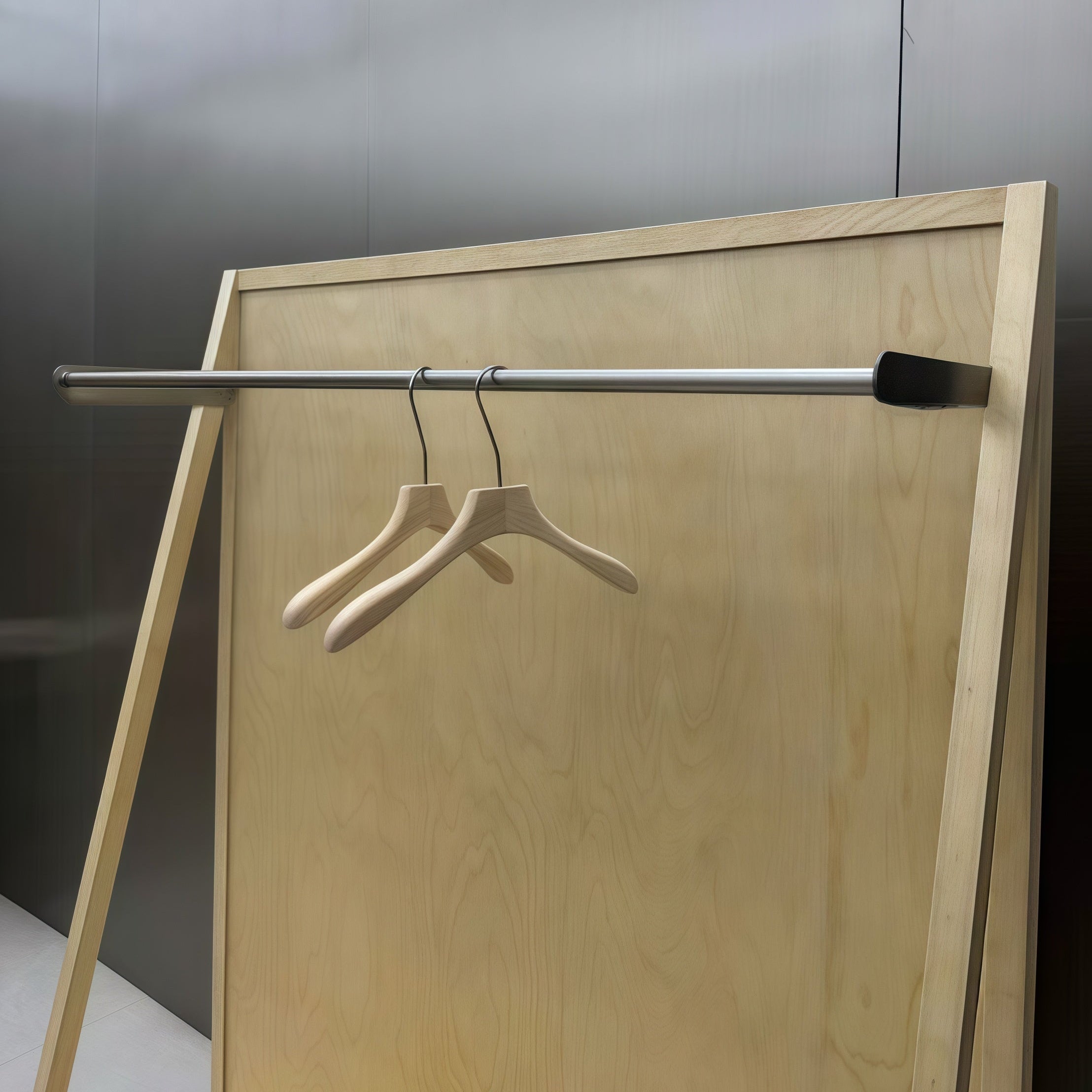 Birch Wood Finish A-Frame Clothing Display Rack 1500L x 400W x 1700H CR101342