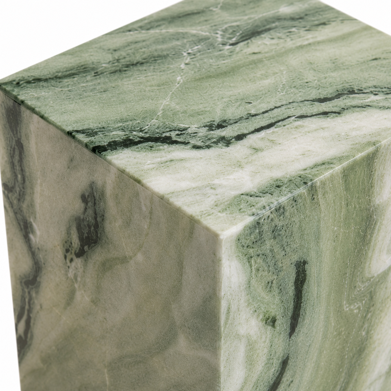 Natural Fantasy Green Marble Hollow-Core Square Display Pedestal 400L x 400W x 700H DPR111124