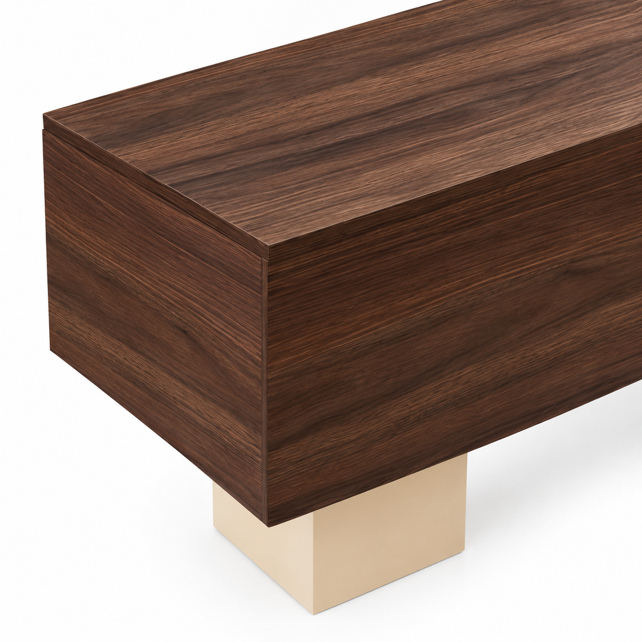 Dark Wood Grain Top with Light Travertine Legs Retail Display Table 1400L x 600W x 750H dpt102726
