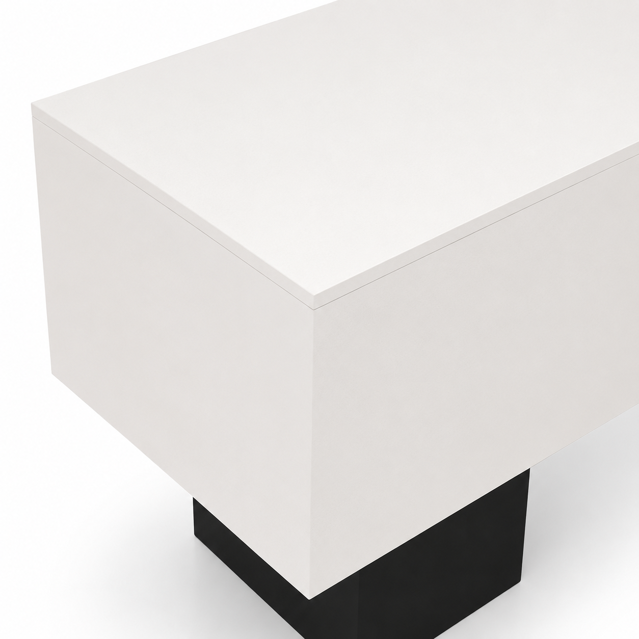 White Top and Black Legs All-Painted Retail Display Table 1400L x 600W x 750H dpt102354