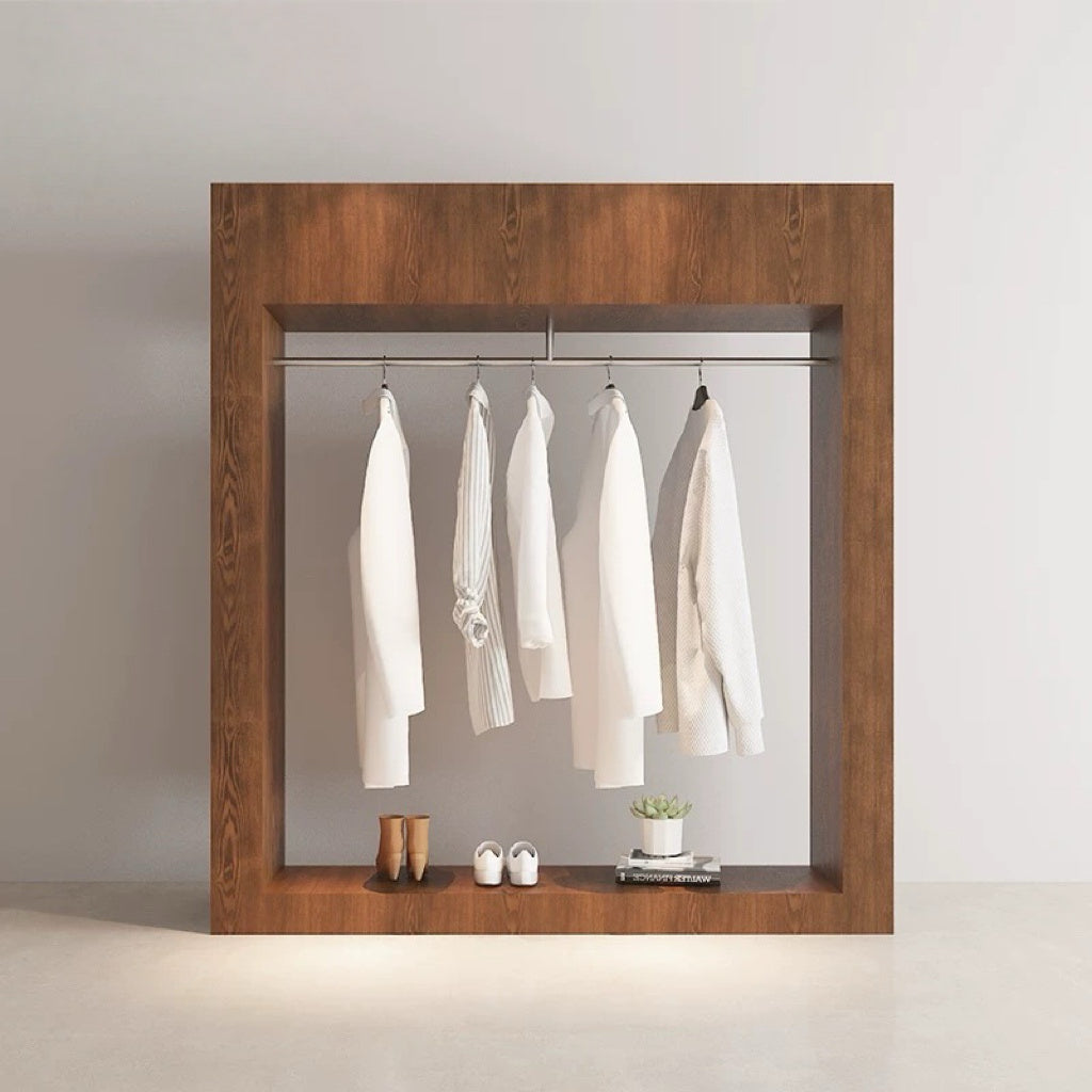 Wood Grain Finish Frame Clothing Display Cabinet 2000L x 450W x 2200H dps101795