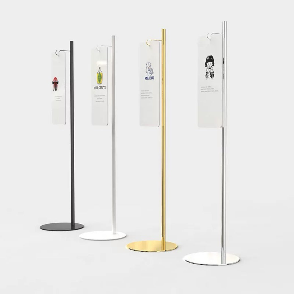 Creative Outdoor Freestanding Floor Sign in Silver 375L x 1600H SH110263