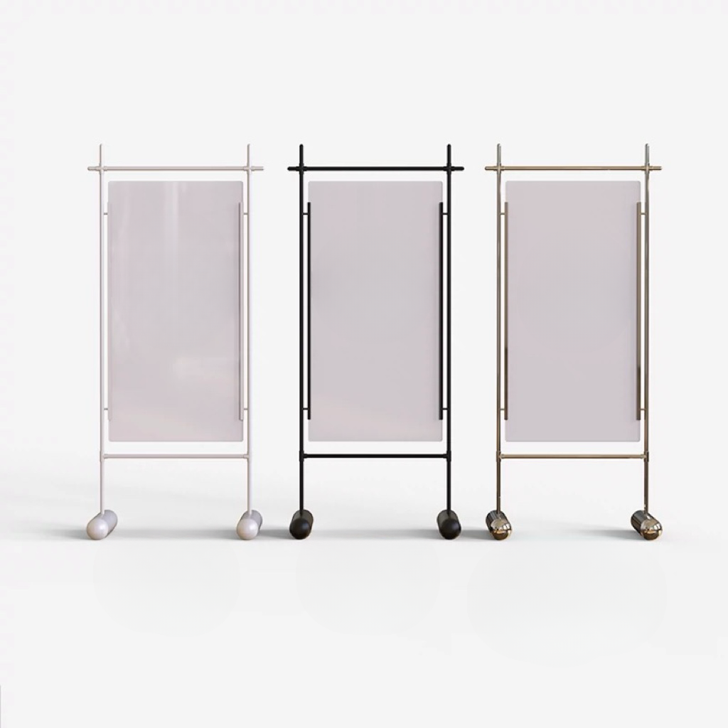 Modern Metal Freestanding Floor Sign in Black 796L x 400W x 1800H SH110335