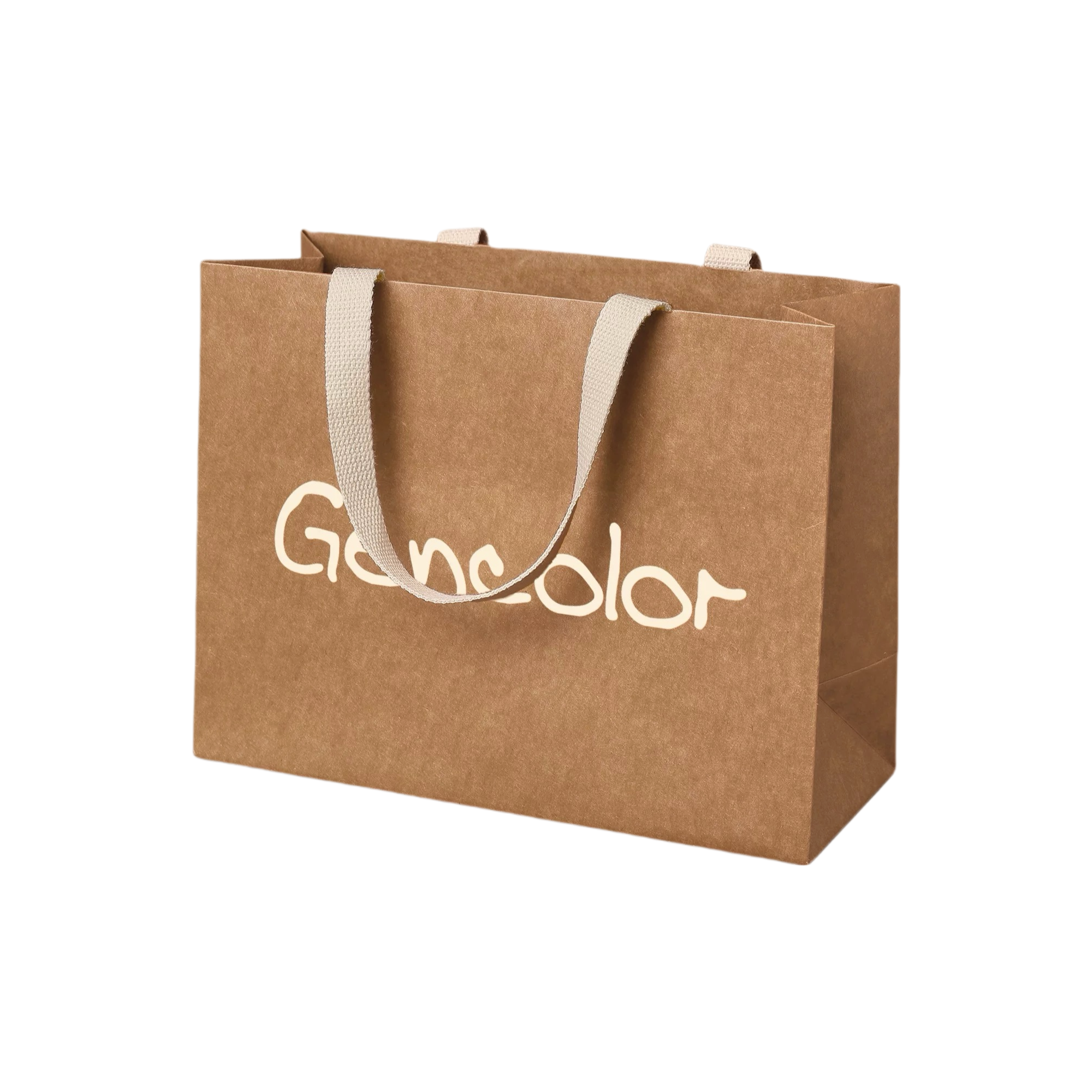 Stylish Kraft Paper Bag with Woven Handles in Medium 380L x 310H x 130W SPB100255