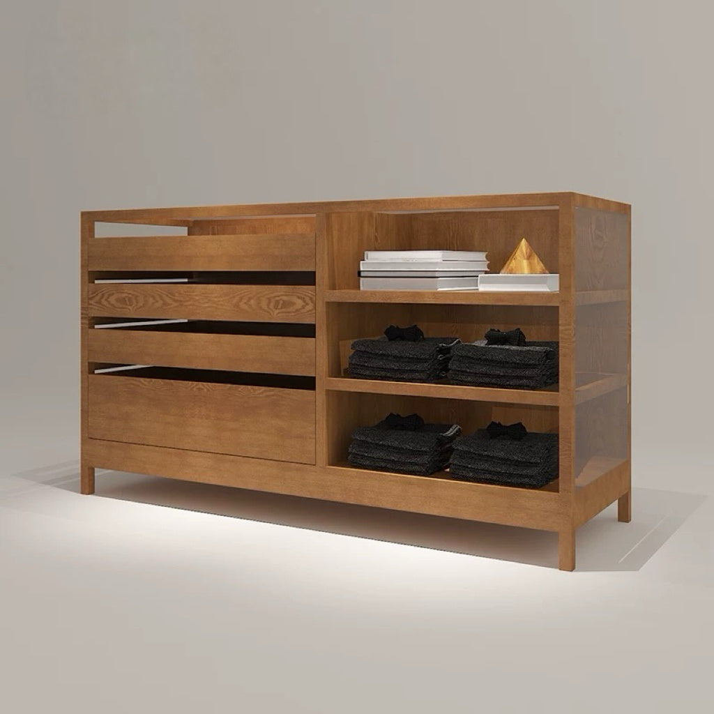 Wood Grain Storage Display Cabinet 1600L x 550W x 900H dps101845