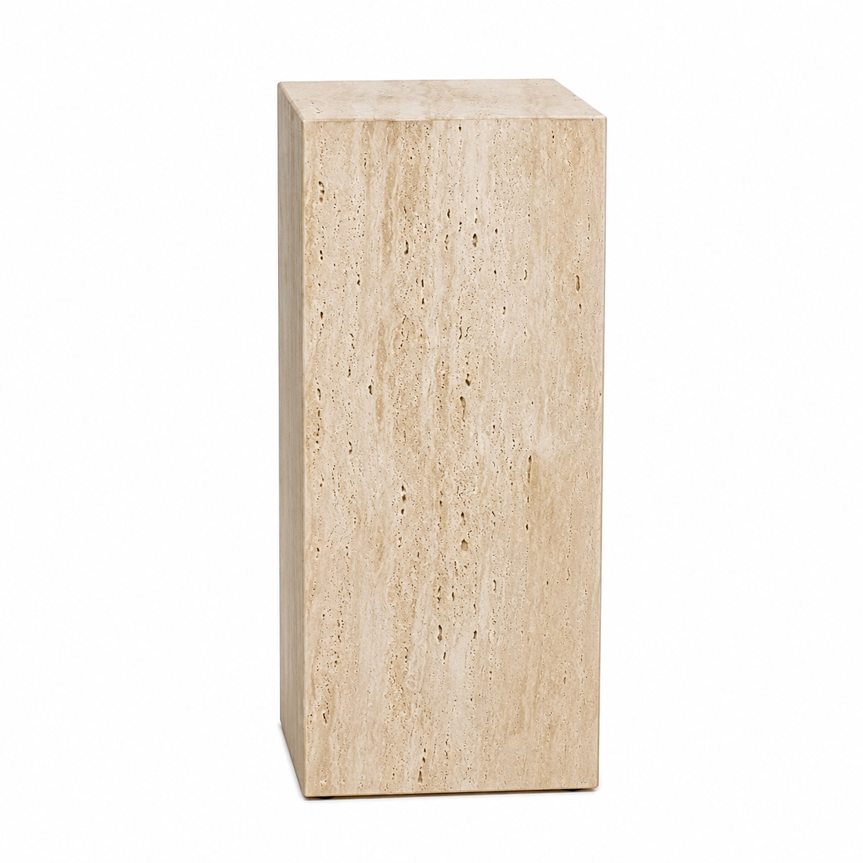 Natural Travertine Hollow-Core Square Display Pedestal 400L x 400W x 700H DPR101064