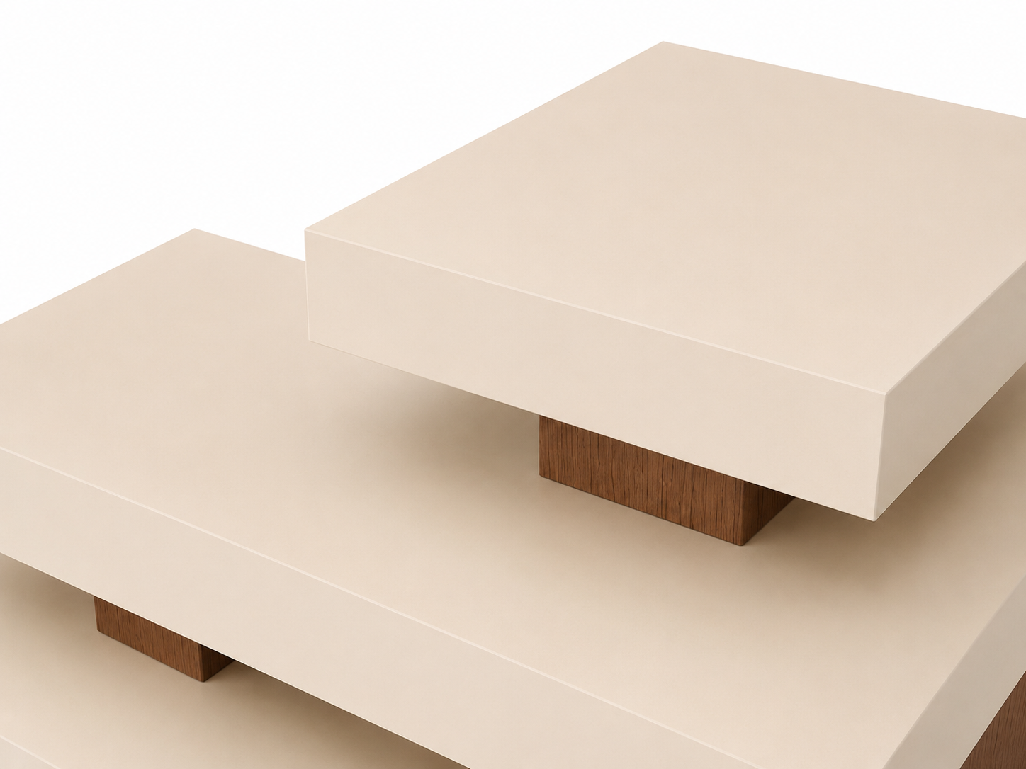 Cream Painted Top with Oak Veneer Legs Retail Display Table 1400L x 600W x 900H dpt102724