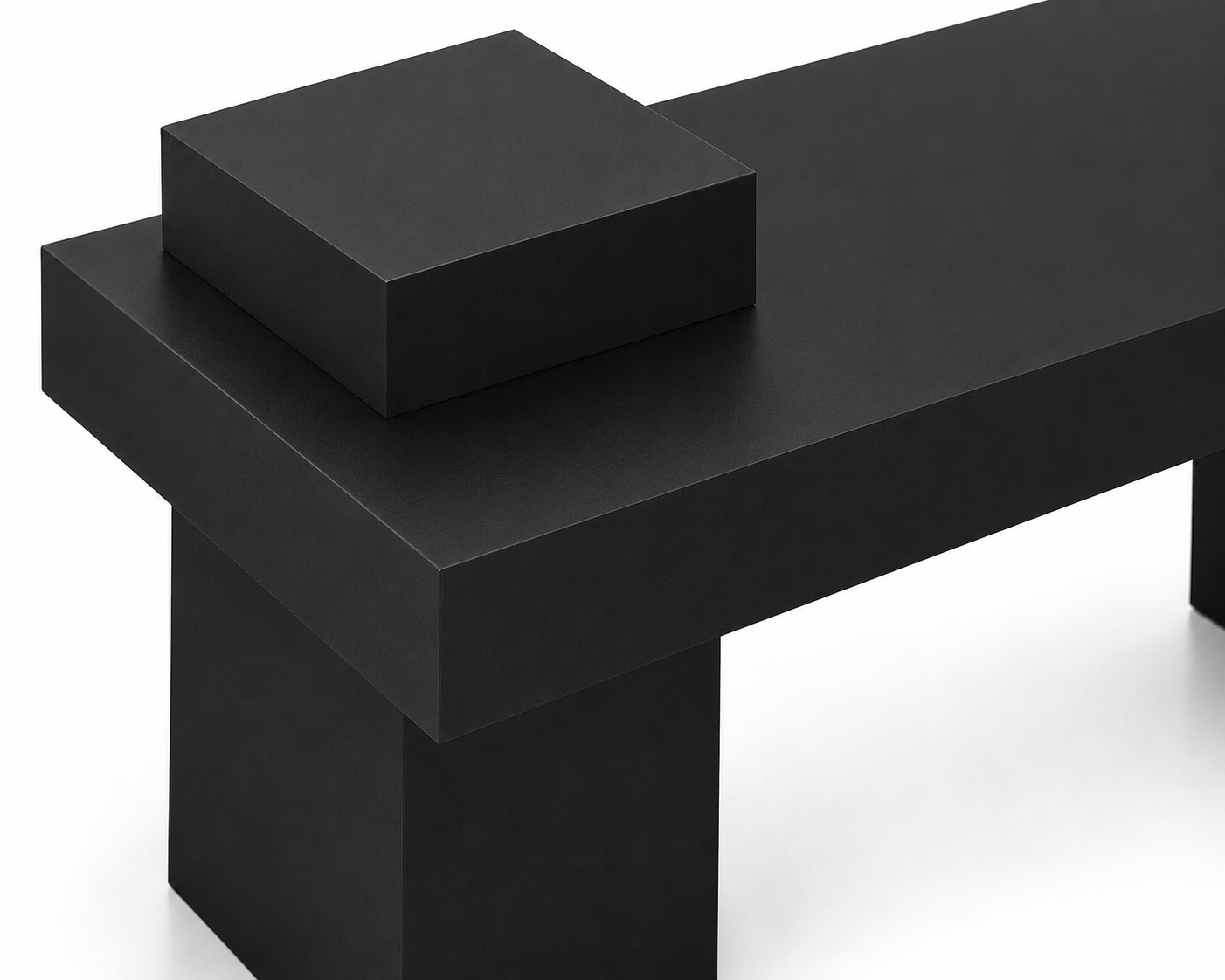 All-Black Painted Retail Display Table 1400L x 600W x 800H dpt122425