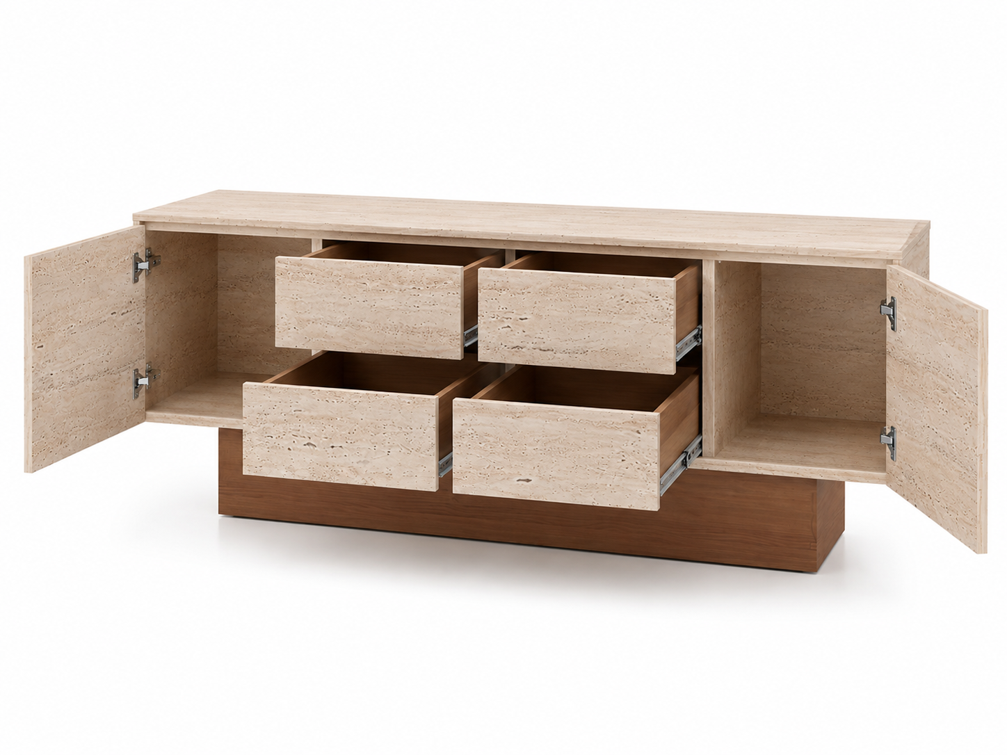 Travertine Veneer Storage Retail Display Cabinet 1400L x 600W x 800H dps102847